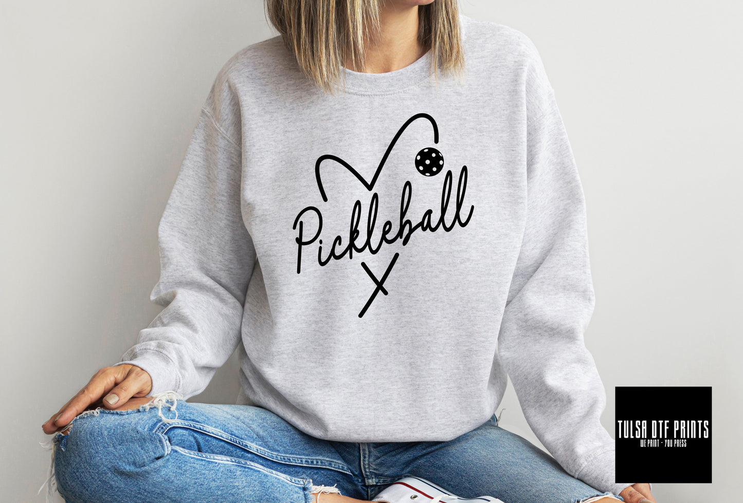 DTF PICKLEBALL HEART TRANSFER