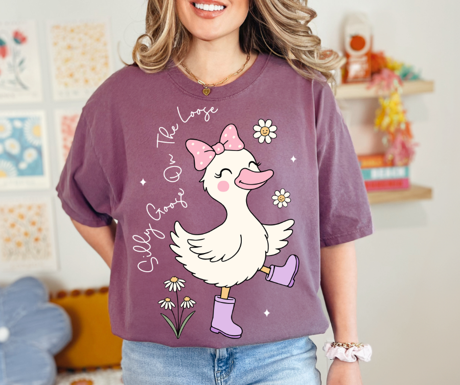 DTF GOOSE IN BOOTS TRANSFER (2 COLORS AVAIL.)