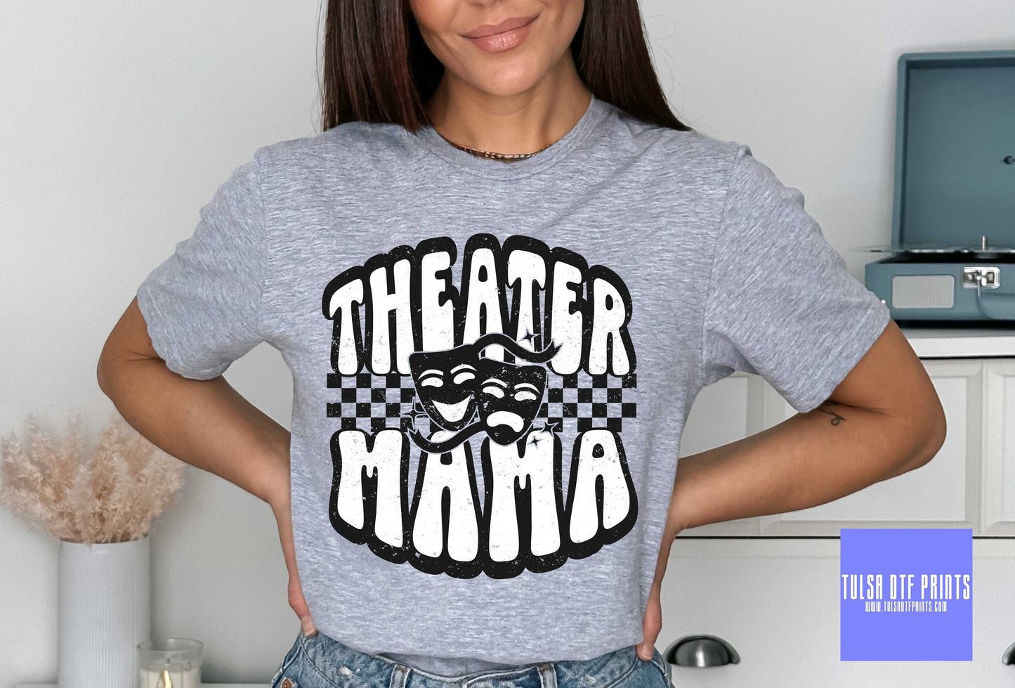 DTF THEATER MAMA RETRO CHECKERED TRANSFER