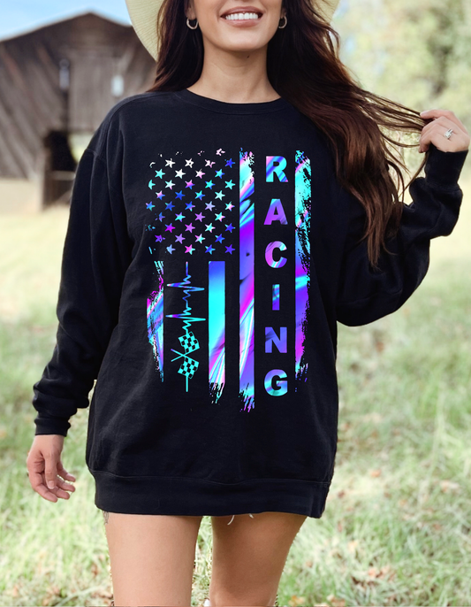 DTF COLORFUL RACING FLAG TRANSFER