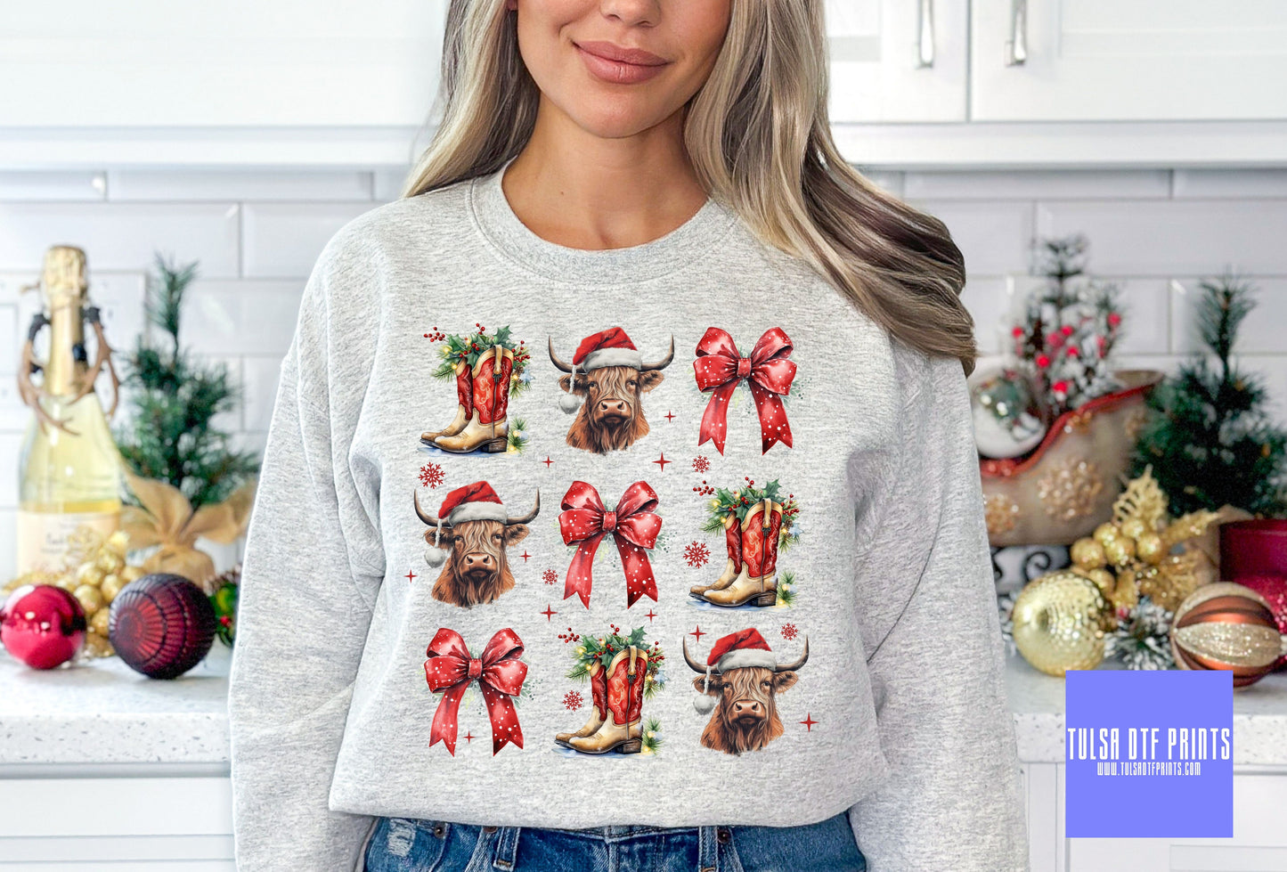DTF HIGHLAND CHRISTMAS COQUETTE TRANSFER