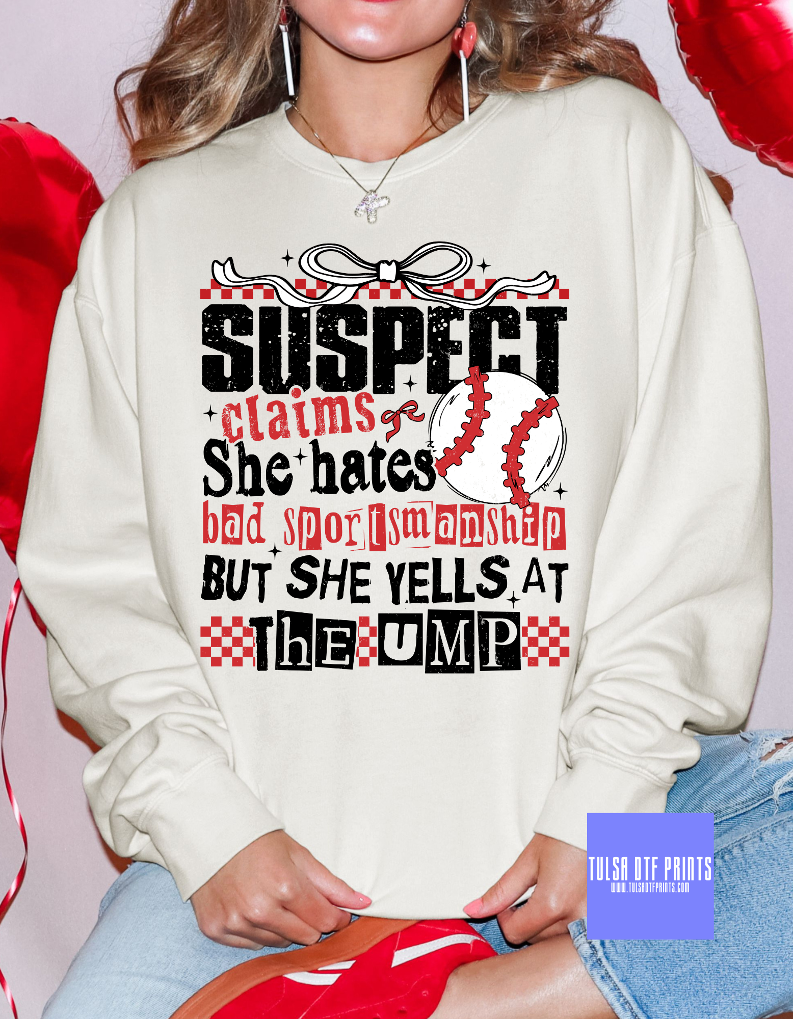DTF SUSPECT BAD SPORTMANSHIP BASEBALL TRANSFER – Tulsa DTF Prints