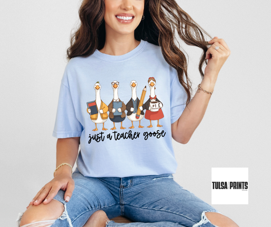 DTF JUST A TEACHER GOOSE TRANSFER