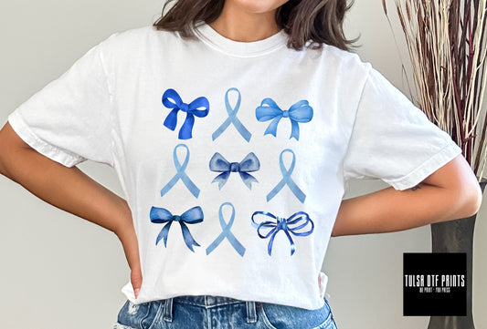 DTF AUTISM AWARENESS BLUE RIBBONS TRANSFER