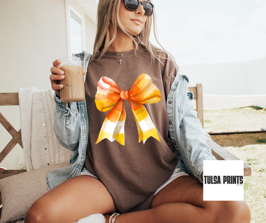 DTF CANDY CORN BOW TRANSFER