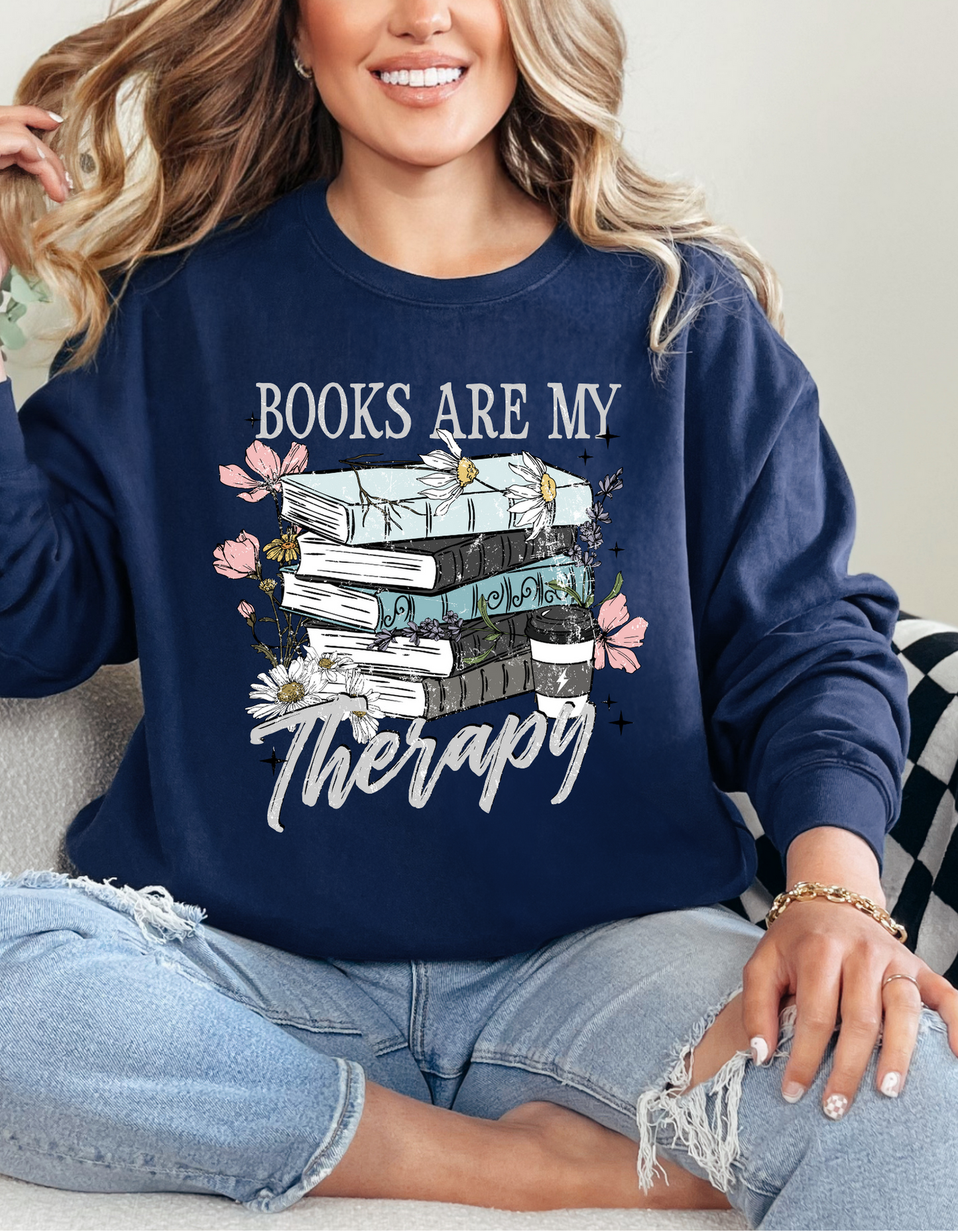 DTF BOOKS ARE MY THERAPY TRANSFER