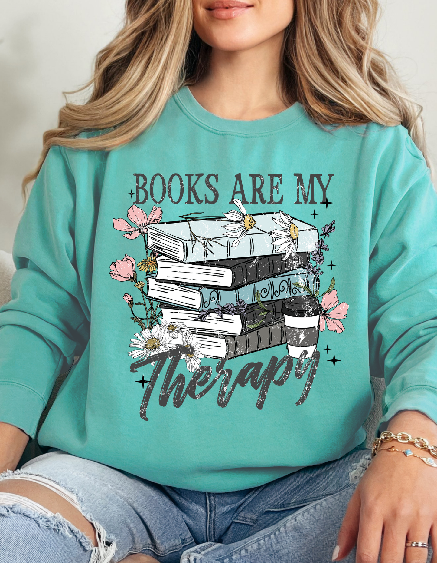 DTF BOOKS ARE MY THERAPY TRANSFER