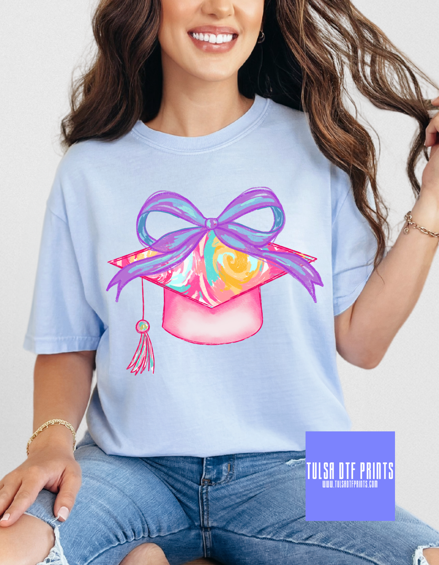 DTF PASTEL GRAD CAP TRANSFER