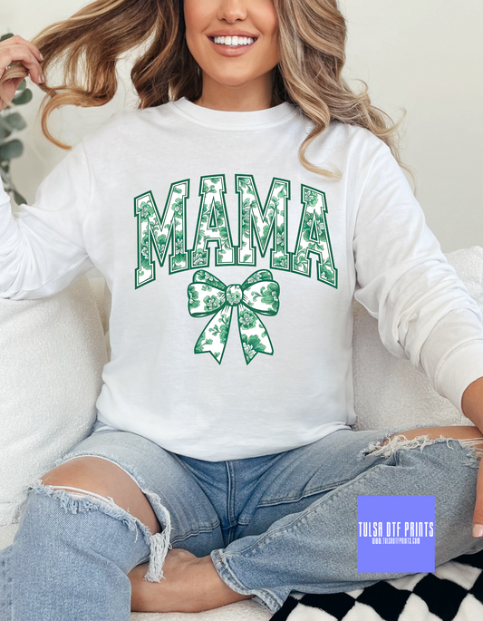 DTF MAMA GREEN CHINOISERIE TOILE TRANSFER