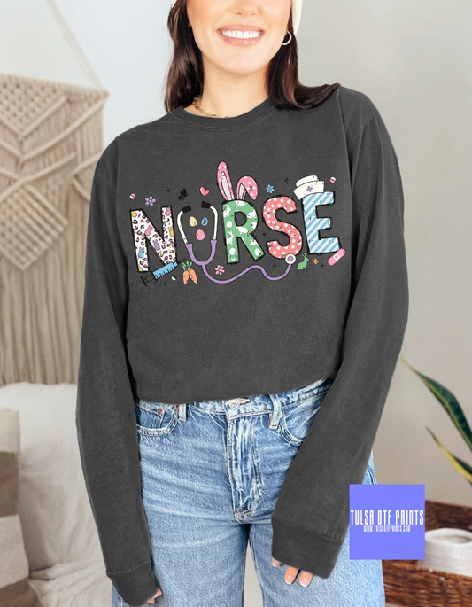 DTF EASTER NURSE DOODLE TRANSFER