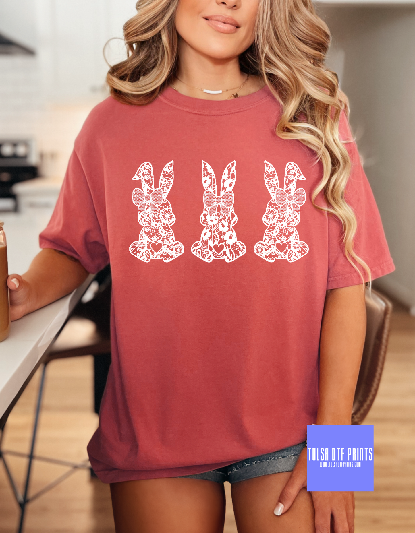 DTF LACE BUNNIES GROUP TRANSFER