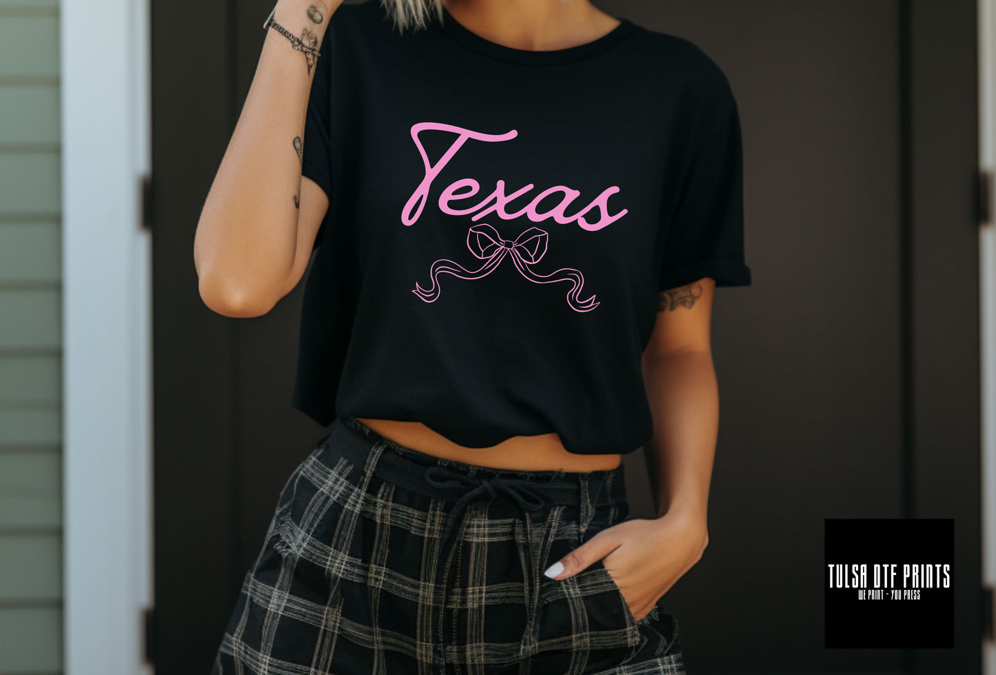 DTF COQUETTE TEXAS BOW TRANSFER