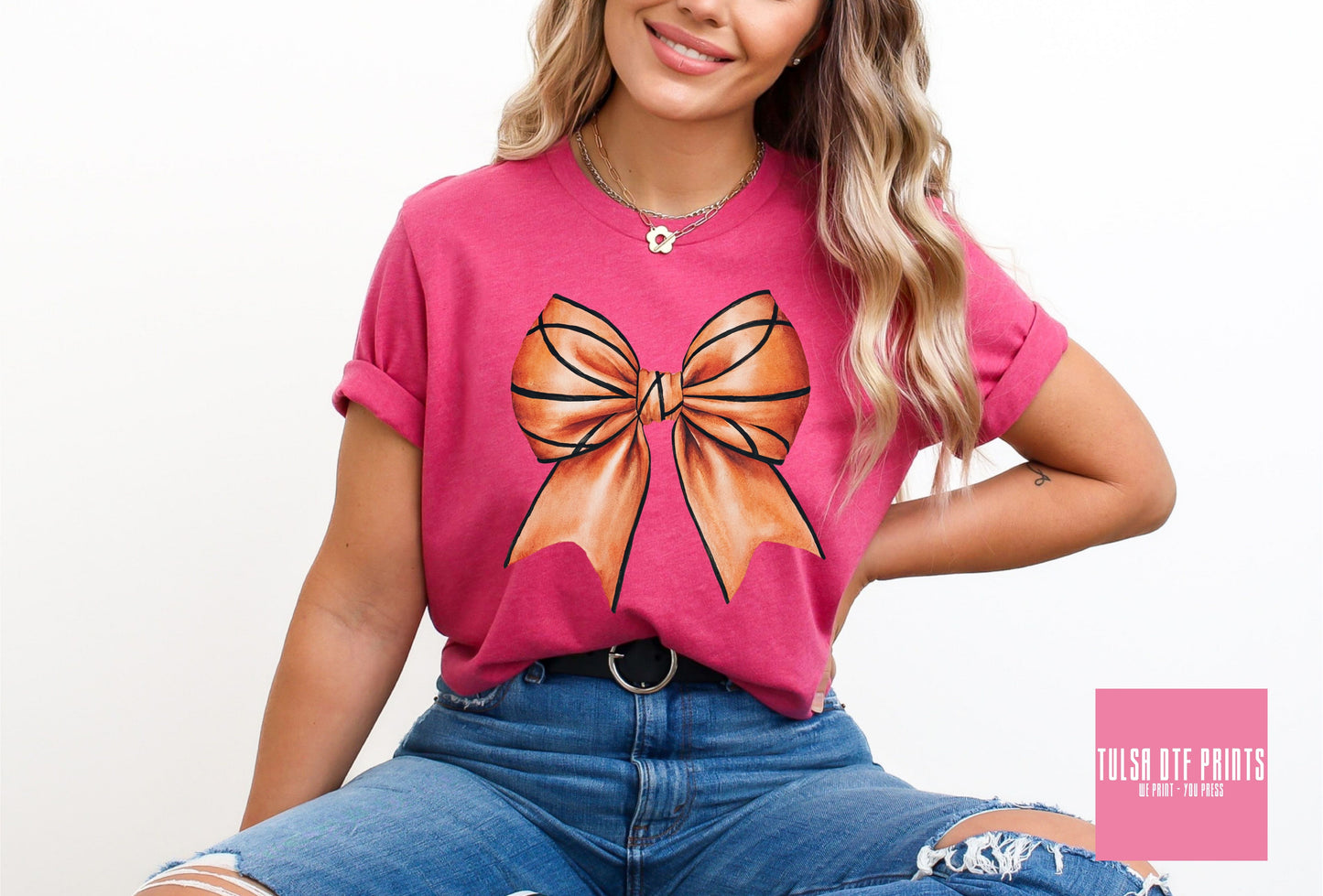 DTF GAME DAY SPORTS COQUETTE BOW (6 SPORTS AVAIL.) TRANSFER