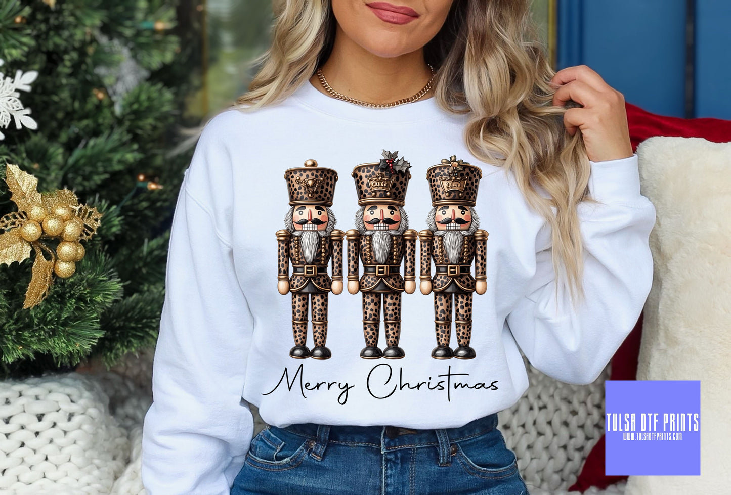 DTF CHRISTMAS LEOPARD NUTRCRACKERS TRANSFER
