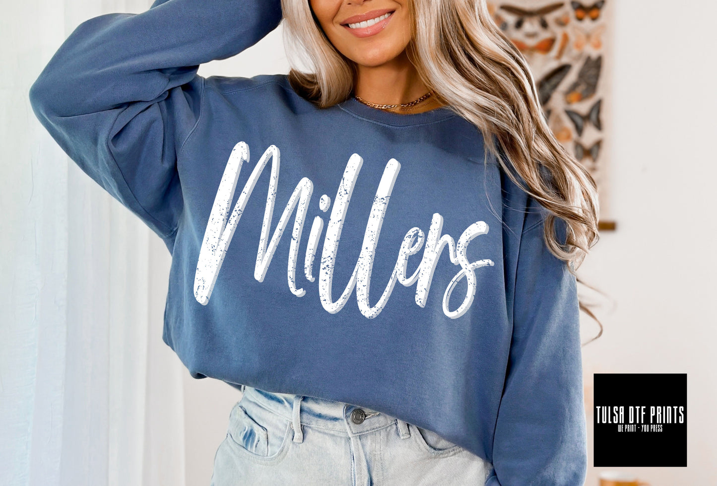 DTF MILLERS CURSIVE SHADOW GAME DAY TRANSFER