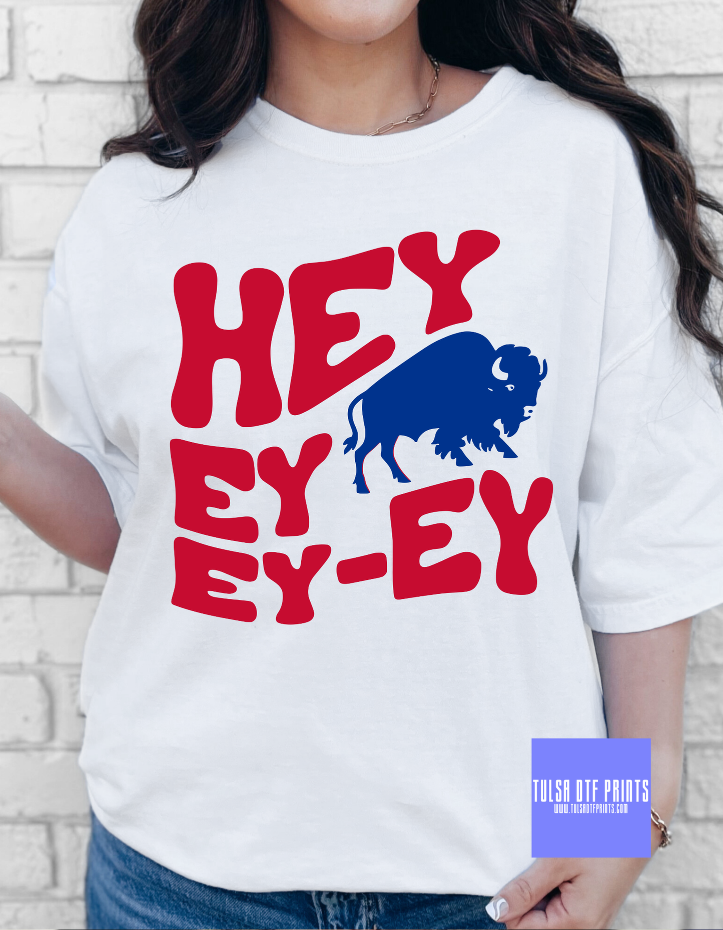 DTF HEY BULL GROOVY TEXT TRANSFER