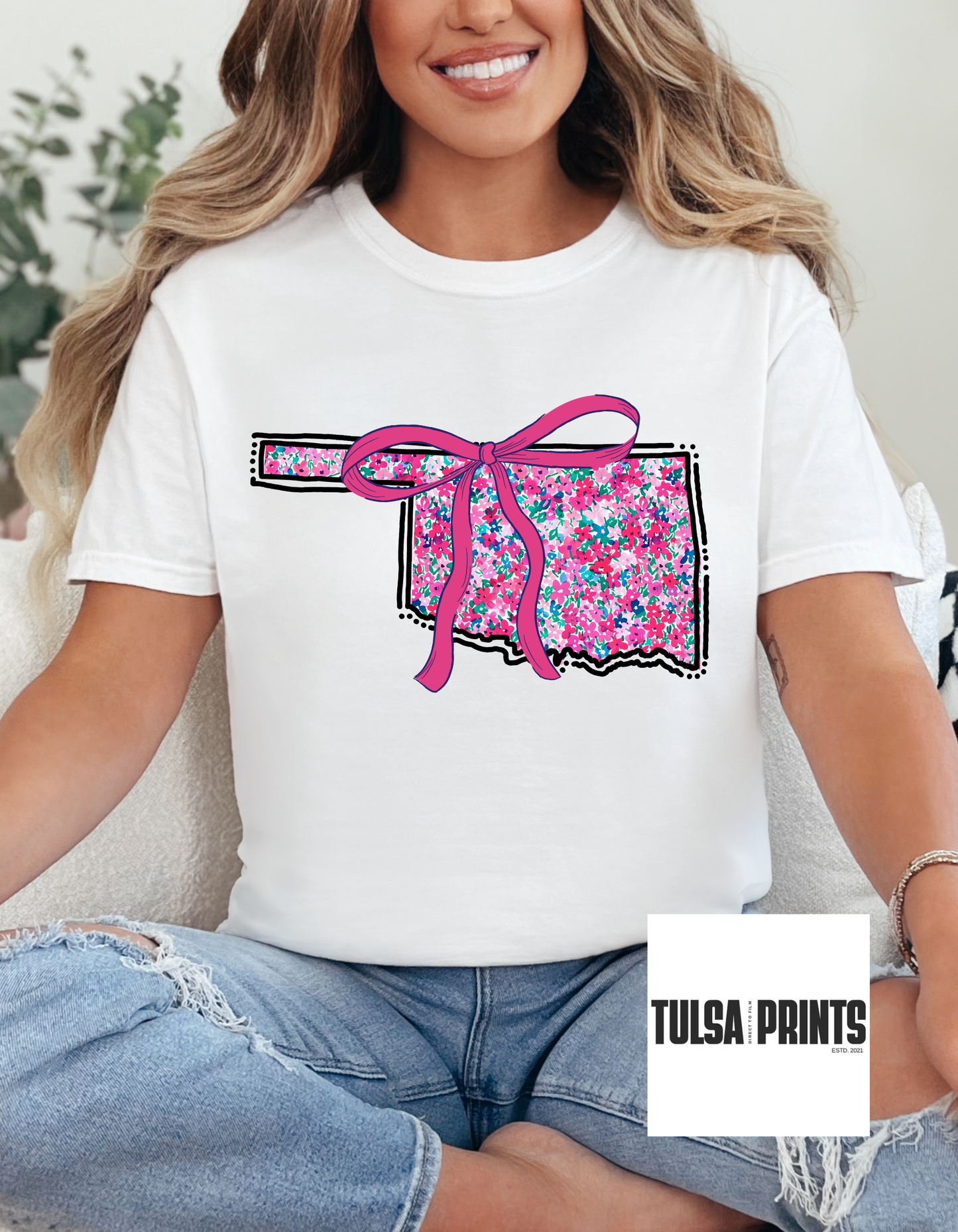 DTF DARK PINK FLORAL COQUETTE TRANSFER