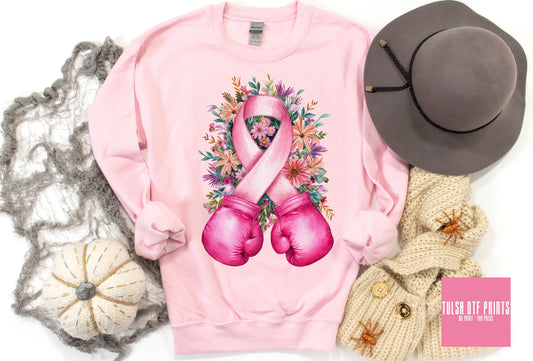 DTF BREAST CANCER AWARENESS PINK RIBBON TRANSFER