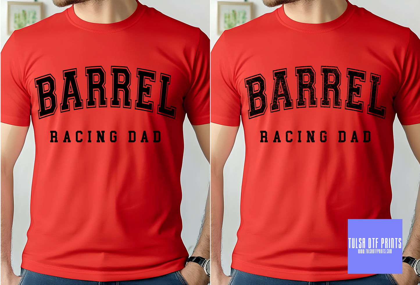 DTF BARREL RACING DAD (2 COLORS AVAIL.) TRANSFER