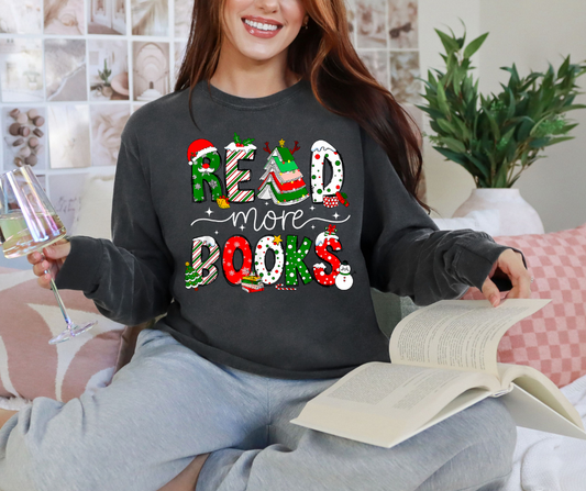 DTF MERRY & BOOKISH TRANSFER (2 COLORS AVAIL.)