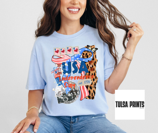 DTF RED, WHITE, AND FUNKY TRANSFER