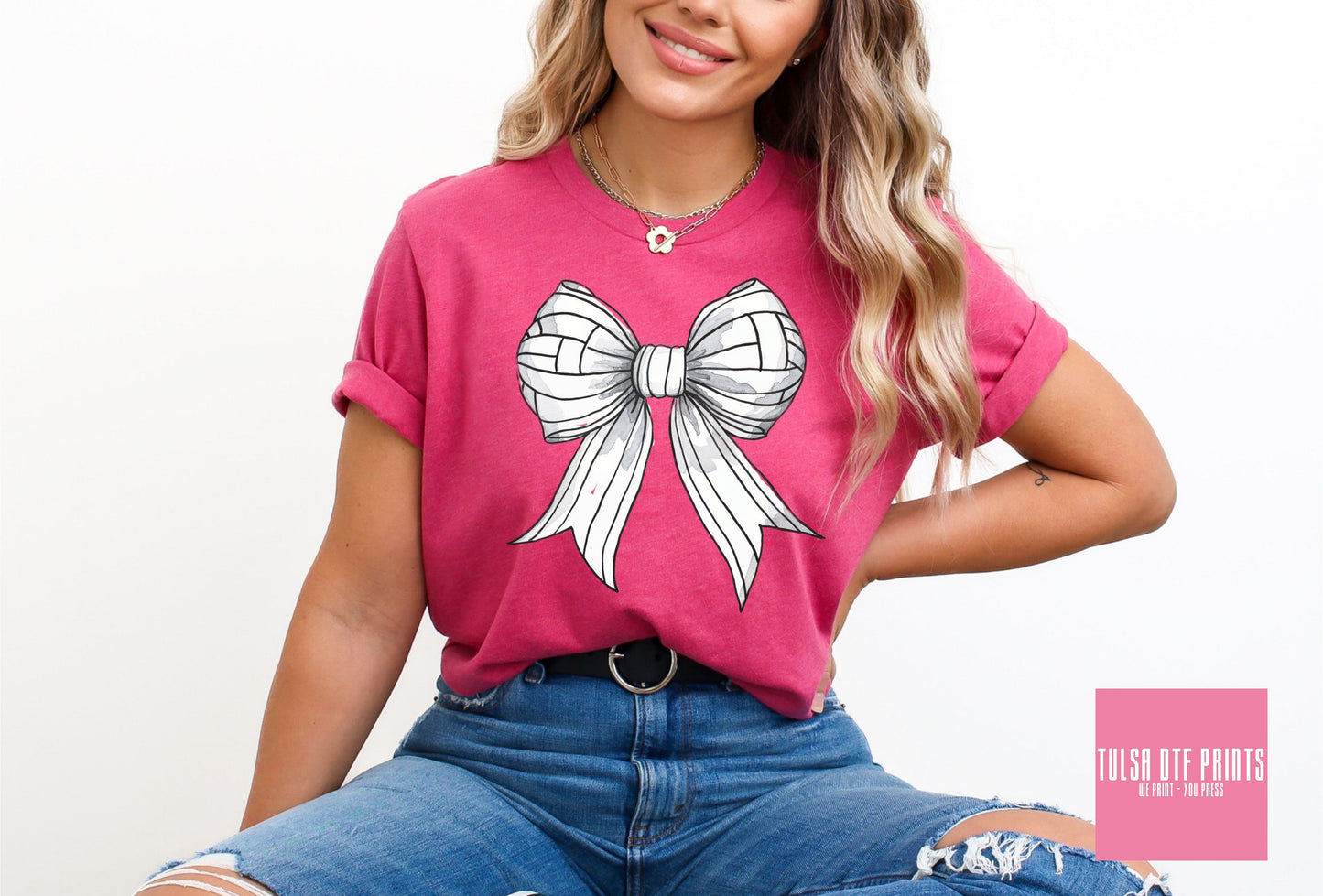 DTF GAME DAY SPORTS COQUETTE BOW (6 SPORTS AVAIL.) TRANSFER