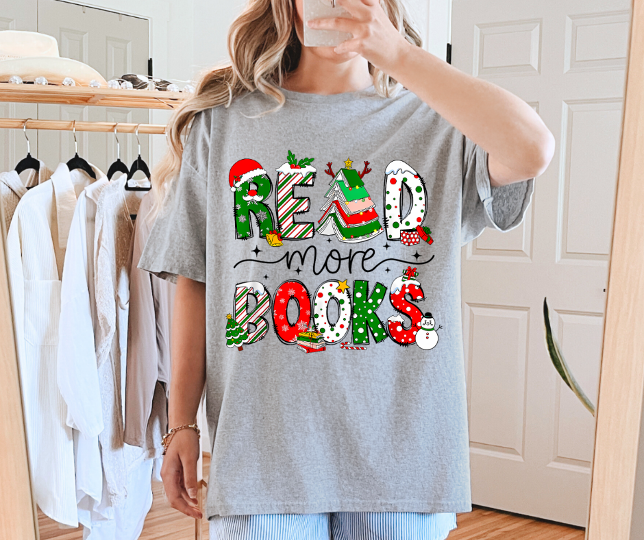 DTF MERRY & BOOKISH TRANSFER (2 COLORS AVAIL.)