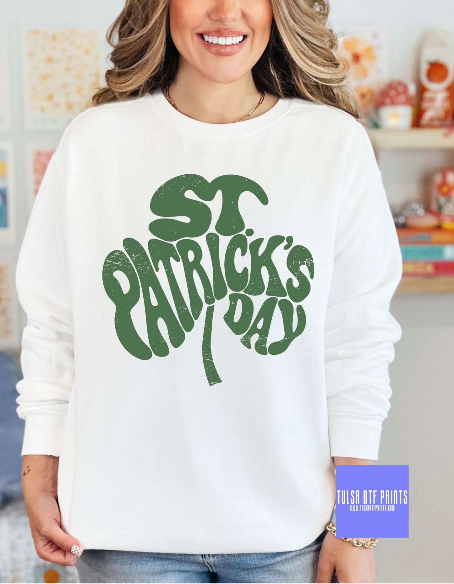 DTF ST. PATRICK'S DAY SHAMROCK WORDS TRANSFER