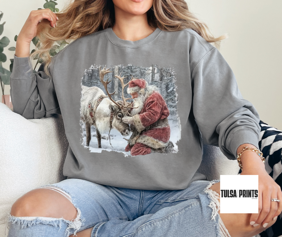 DTF SANTA CLAUS PORTRAIT TRANSFER