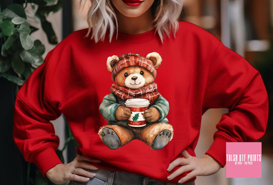 DTF CHRISTMAS COZY TEDDY BEAR TRANSFER