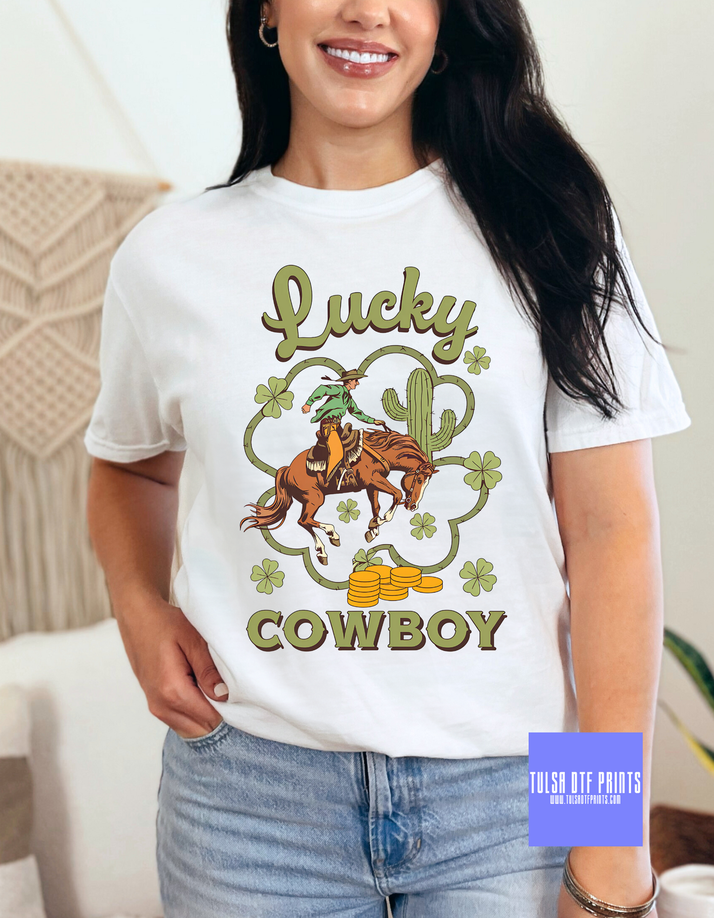 DTF LUCKY COWBOY RIDING TRANSFER