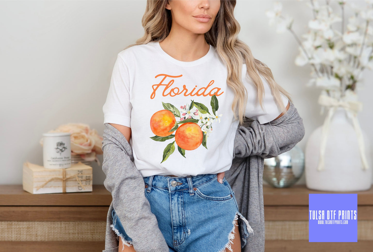 DTF FLORIDA ORANGE BLOSSOM TRANSFER