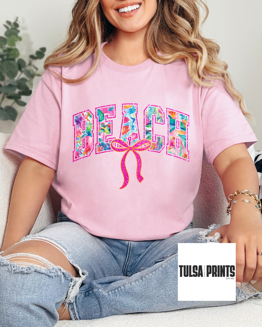 DTF PREPPY BEACH BOW TRANSFER