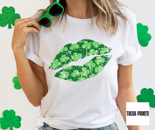 DTF SHAMROCKS LIPS TRANSFER