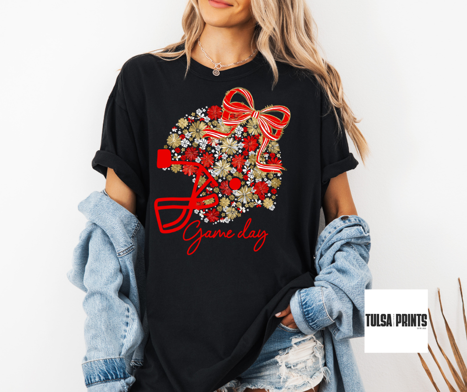 DTF FLORAL HELMET BOW TRANSFER BATCH 1 (15 COLOR COMBINATIONS AVAIL.)