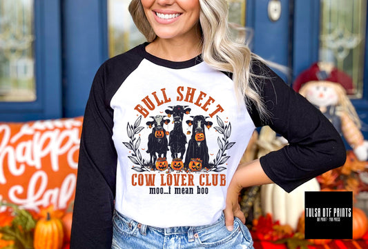 DTF BULL SHEET COW LOVER CLUB TRANSFER