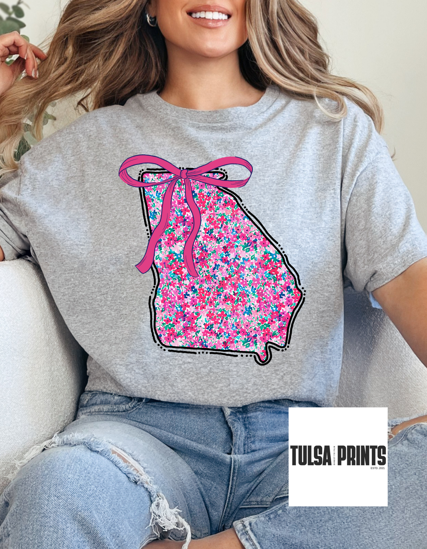 DTF DARK PINK FLORAL COQUETTE TRANSFER