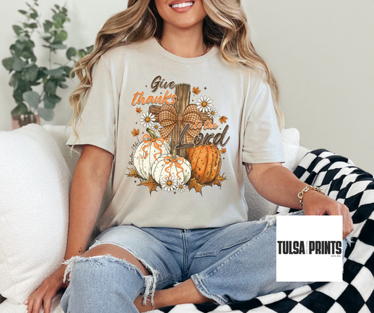 DTF GIVE THANK CROSS TRANSFER