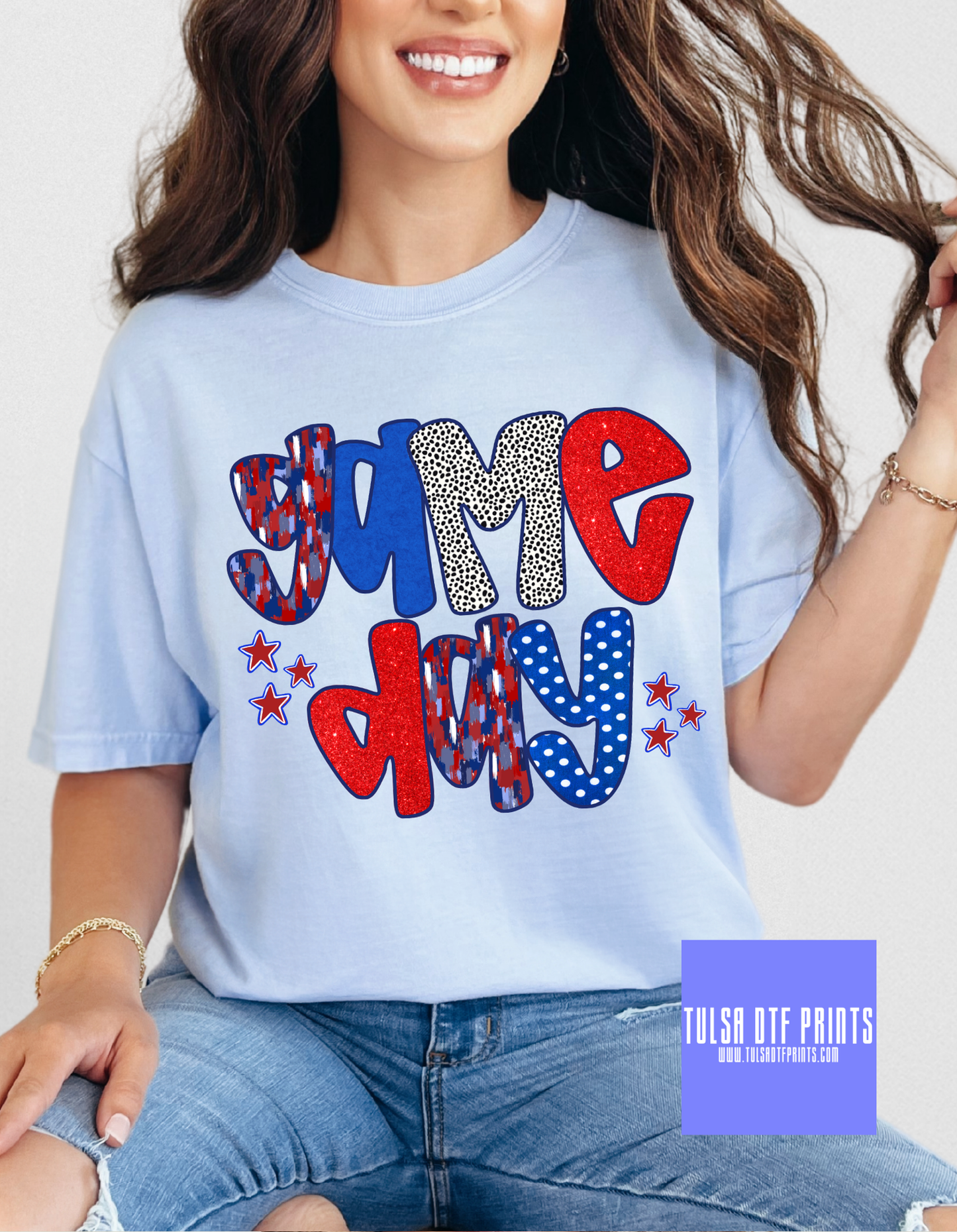 DTF GAME DAY BRUSHSTROKE (MULITPLE COLORS) TRANSFER