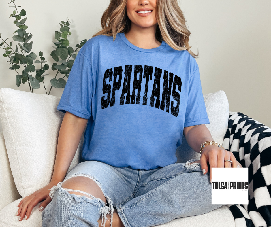 DTF SPARTANS CURVED TEXT TRANSFER