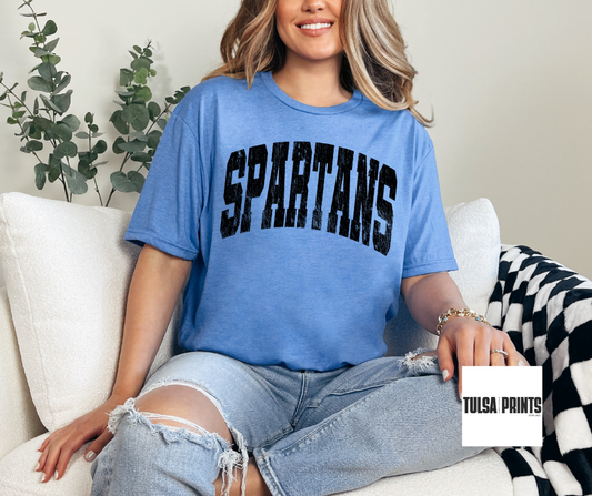 DTF SPARTANS CURVED TEXT TRANSFER
