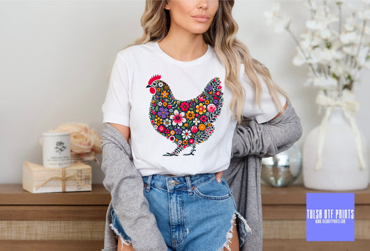 DTF MOTHER HEN FLORAL TRANSFER