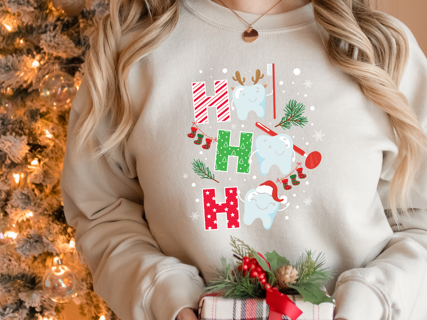 DTF HO HO HO DENTIST CHRISTMAS TRANSFER