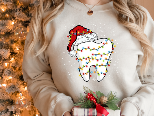 DTF DENTAL TOOTH CHRISTMAS TRANSFER