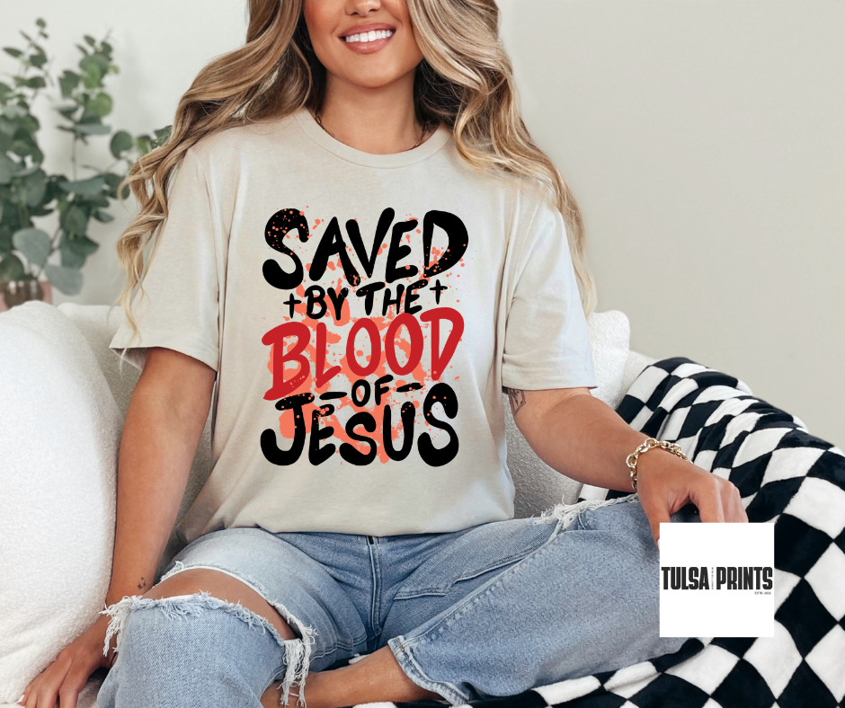 DTF SAVED BY THE BLOOD OF JESUS TRANSFER