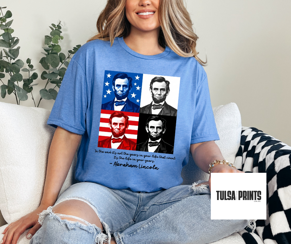 DTF ABRAHAM LINCOLN PORTRAIT TRANSFER