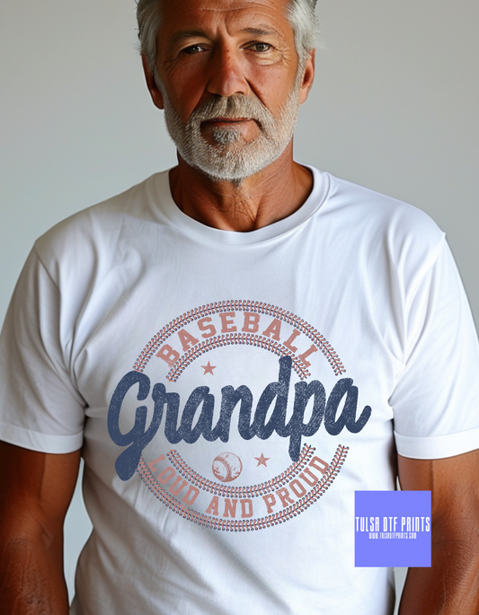 DTF VINTAGE BASEBALL GRANDPA TRANSFER