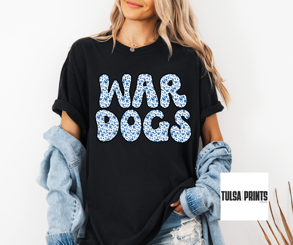 DTF BLUE FLORAL SPIRIT TRANSFER