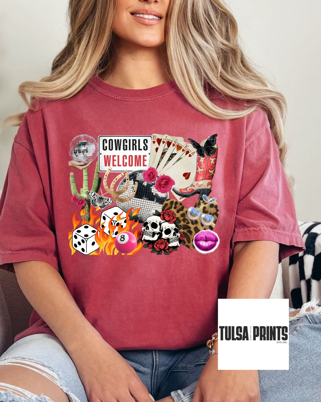 DTF COWGIRLS WELCOME COLLAGE TRANSFER