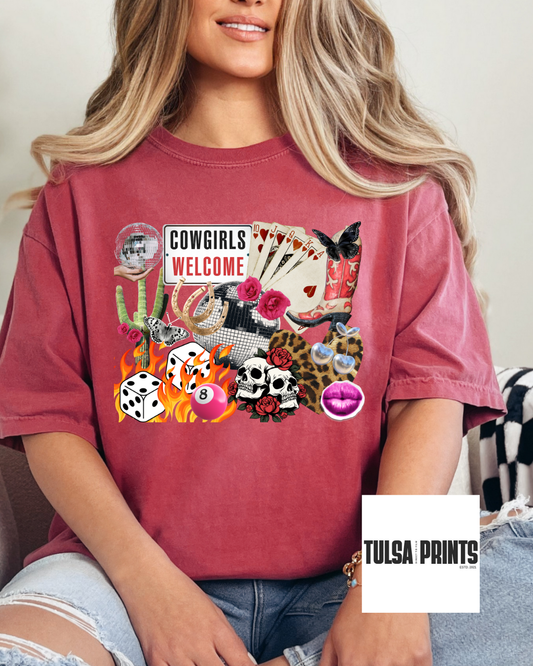 DTF COWGIRLS WELCOME COLLAGE TRANSFER